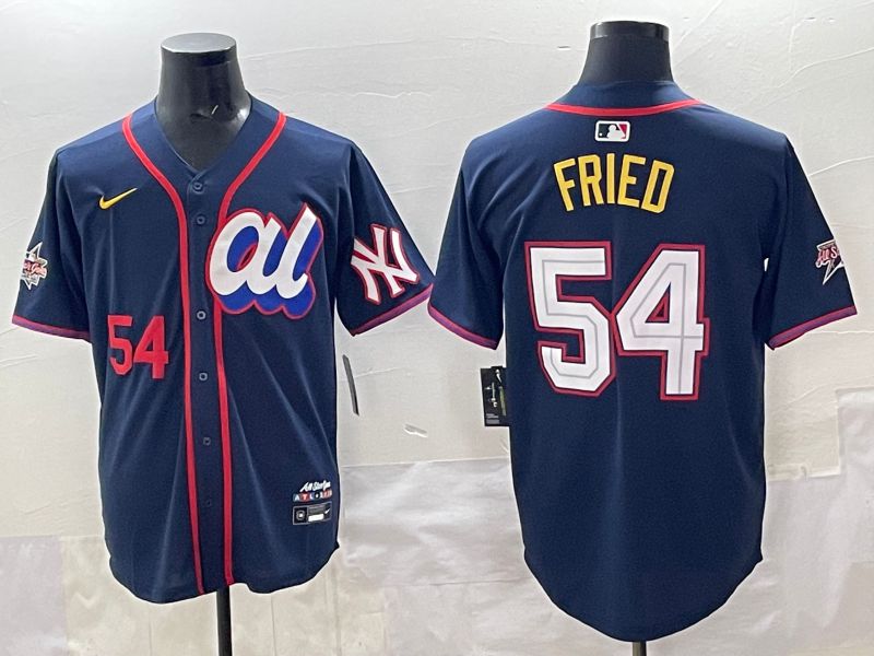 Men 2025 New York Yankees #54 Fried Drak Blue All star Nike MLB Jersey style 04